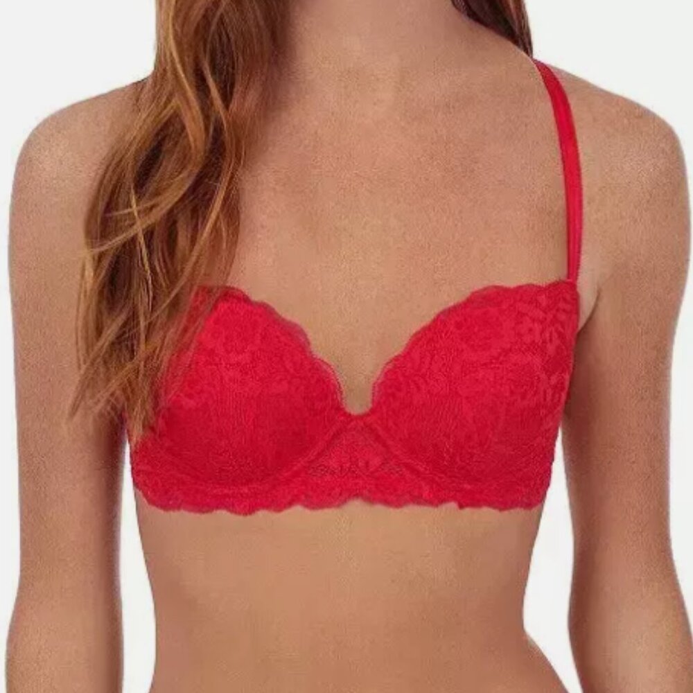 Juniors' SO® Lace Balconette Underwire Push Up Bra 38DD - NEW WITH TAGS